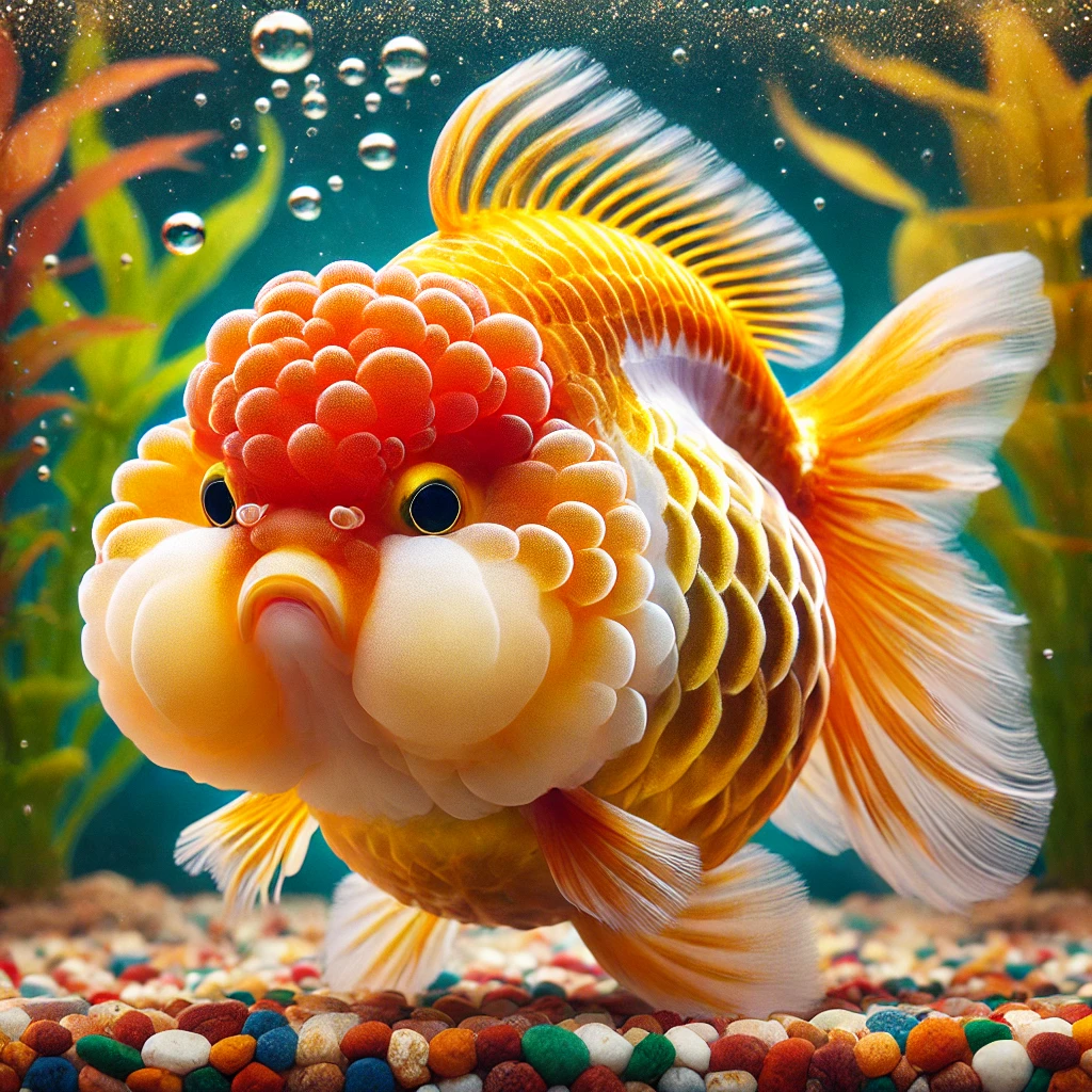 Carassius auratus lion Capul lui Lion