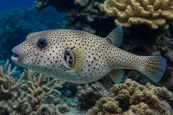 Arothron nigropunctatus Pește cu baloane cu pete negre