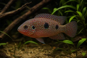 Hemichromis bimaculatus (Bijuterie Cichlid)