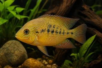 Herotilapia multispinosa, Heros multispi Cichlid arc en ciel
