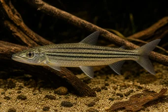 Ichthyborus quadrilineatus Characin la Bec (Phago) cu patru rânduri