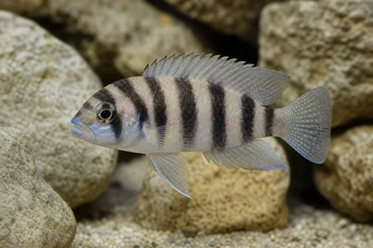 Neolamprologus tretocephalus Cinci -bandă Neolamprologus