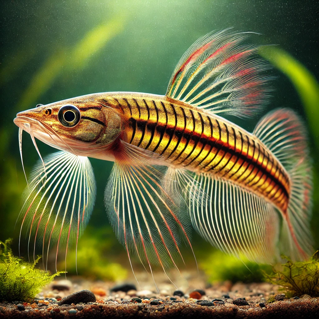 Nannostomus eques Gura tubulară -creion cu gol